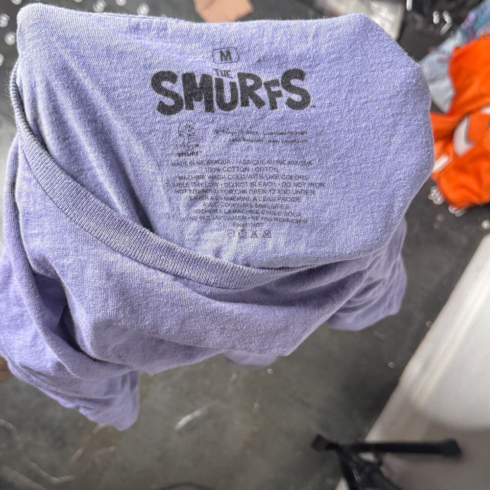 The Smurfs Purple Mushroom Graphic T-Shirt - Picture 4 of 4